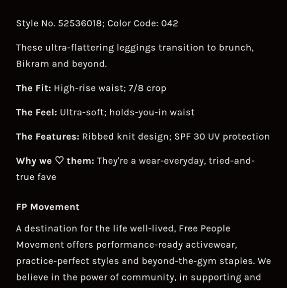 NEW Free People Movement Good Karma Leggings in Violet Medium/Large - Picture 9 of 10